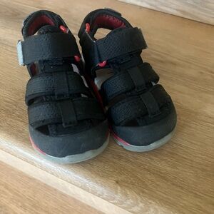 See Kai Run Black and Red Kids Sandals